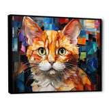 Abstract Munchkin Marvel Cat Portrait - Cat Wall Decor