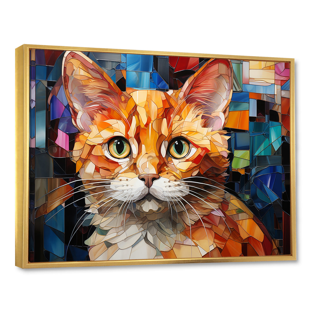 Abstract Munchkin Marvel Cat Portrait - Cat Wall Decor