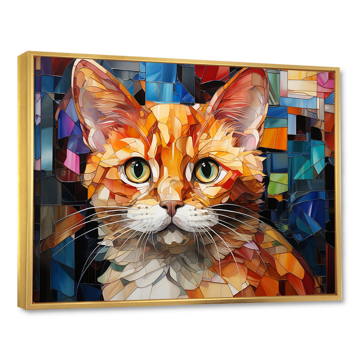 Abstract Munchkin Marvel Cat Portrait - Cat Wall Decor