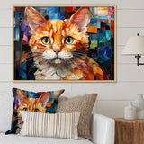 Abstract Munchkin Marvel Cat Portrait - Cat Wall Decor