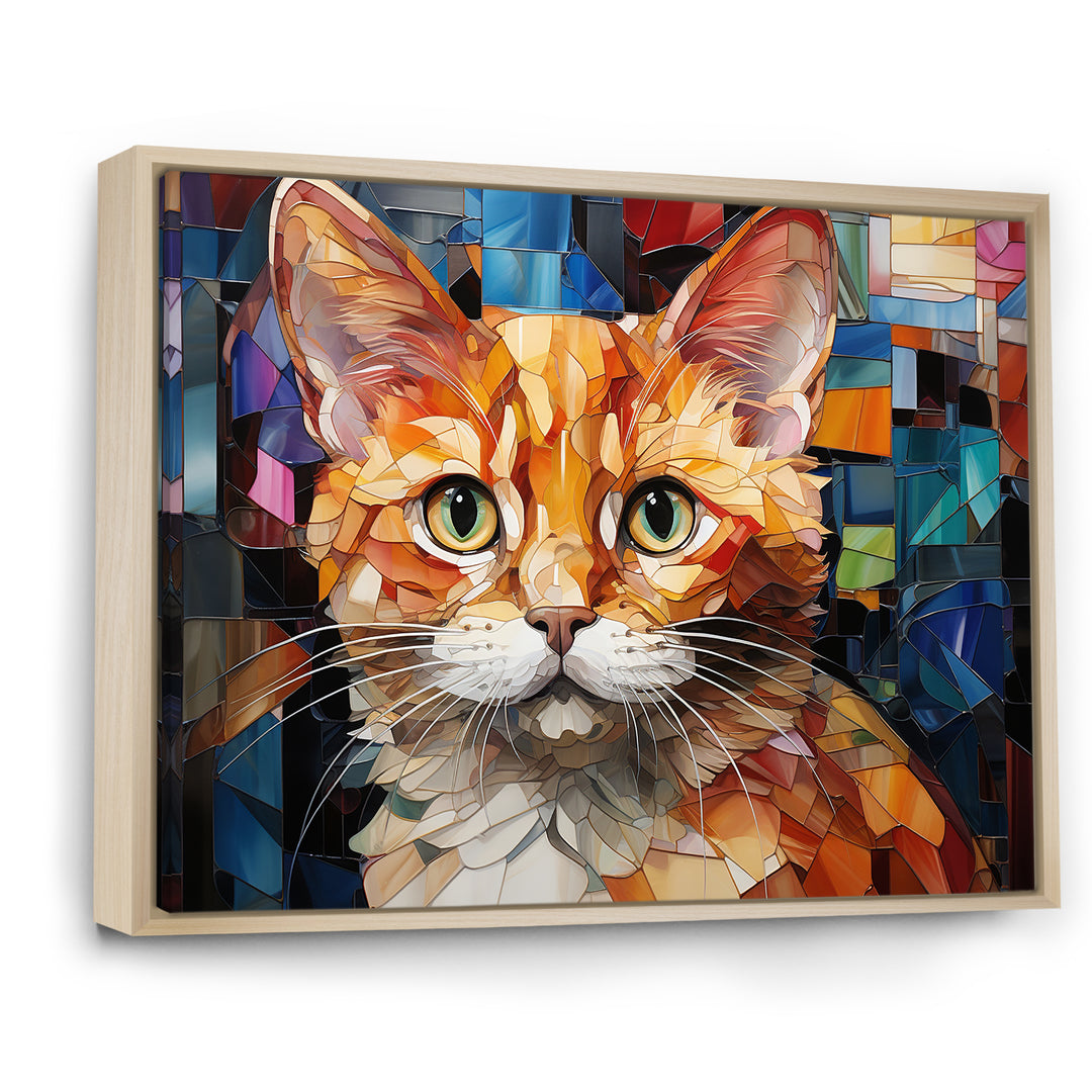 Abstract Munchkin Marvel Cat Portrait - Cat Wall Decor