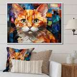 Abstract Munchkin Marvel Cat Portrait - Cat Wall Decor