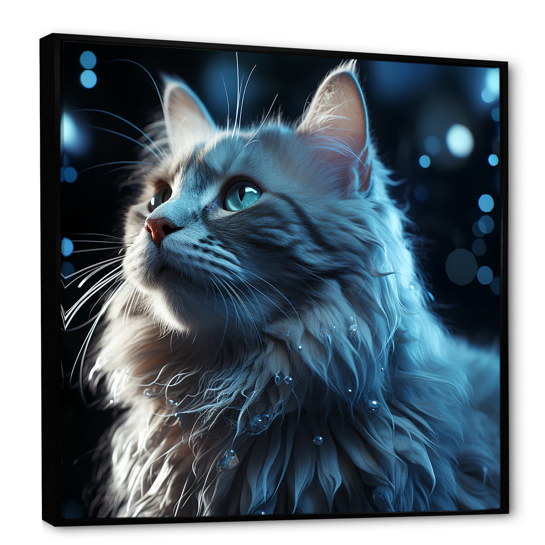 Nebelung Cat Nightfall Portrait - Cat Wall Art Prints