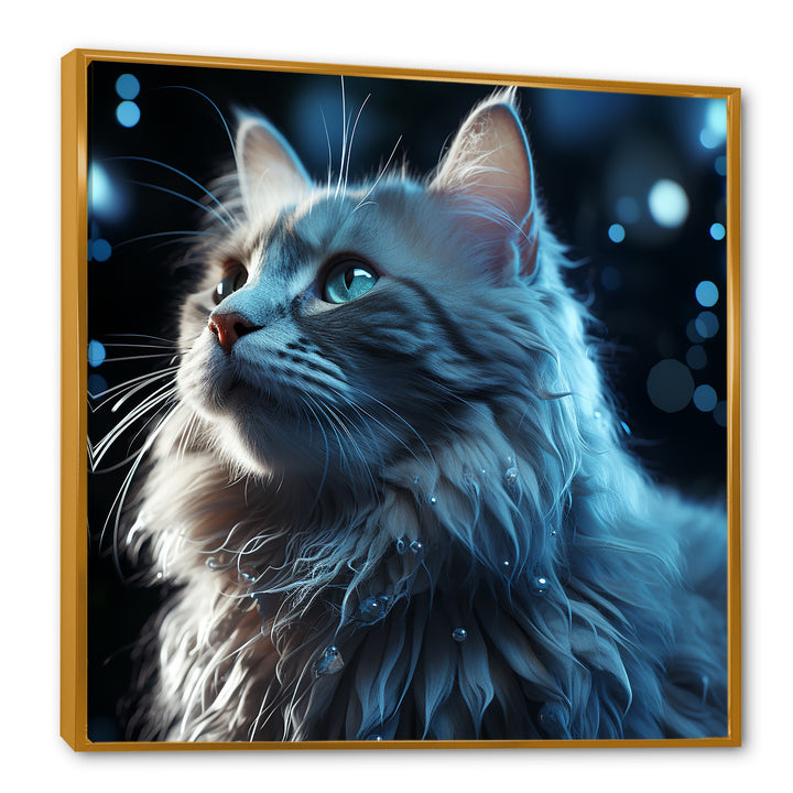Nebelung Cat Nightfall Portrait - Cat Wall Art Prints