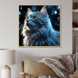 Nebelung Cat Nightfall Portrait - Cat Wall Art Prints