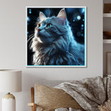 Nebelung Cat Nightfall Portrait - Cat Wall Art Prints