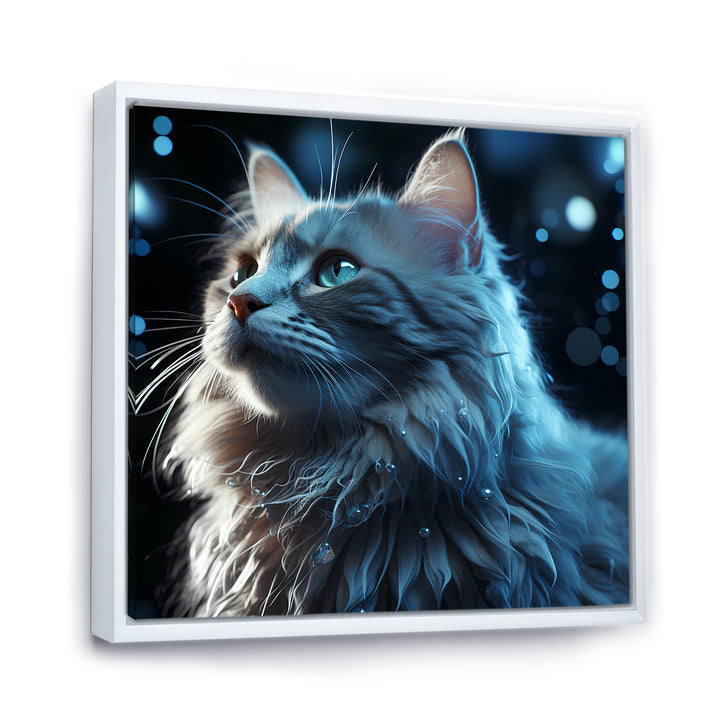 Nebelung Cat Nightfall Portrait - Cat Wall Art Prints