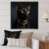 Oriental Opulence Cat Portrait - Cat Framed Canvas Art