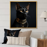 Oriental Opulence Cat Portrait - Cat Framed Canvas Art