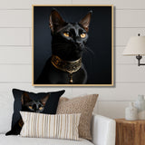 Oriental Opulence Cat Portrait - Cat Framed Canvas Art