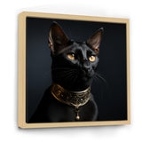 Oriental Opulence Cat Portrait - Cat Framed Canvas Art