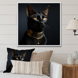 Oriental Opulence Cat Portrait - Cat Framed Canvas Art