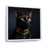 Oriental Opulence Cat Portrait - Cat Framed Canvas Art