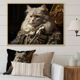 Persian Cat Dressed In Suit Portrait - Cat Home Decor Art