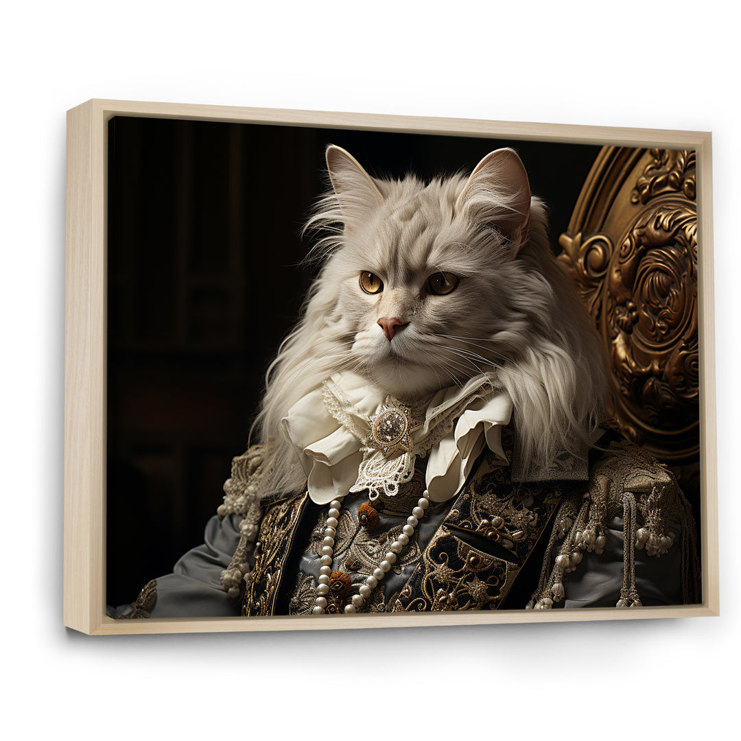 Persian Cat Dressed In Suit Portrait - Cat Home Decor Art