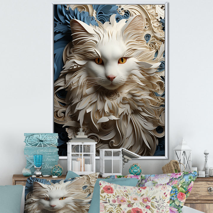 Persian Cat Purity Collage - Cat Living Room Wall Art