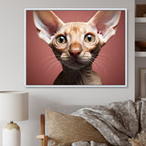 Peterbald Playfulness Cat Portrait - Cat Bedroom Wall Art