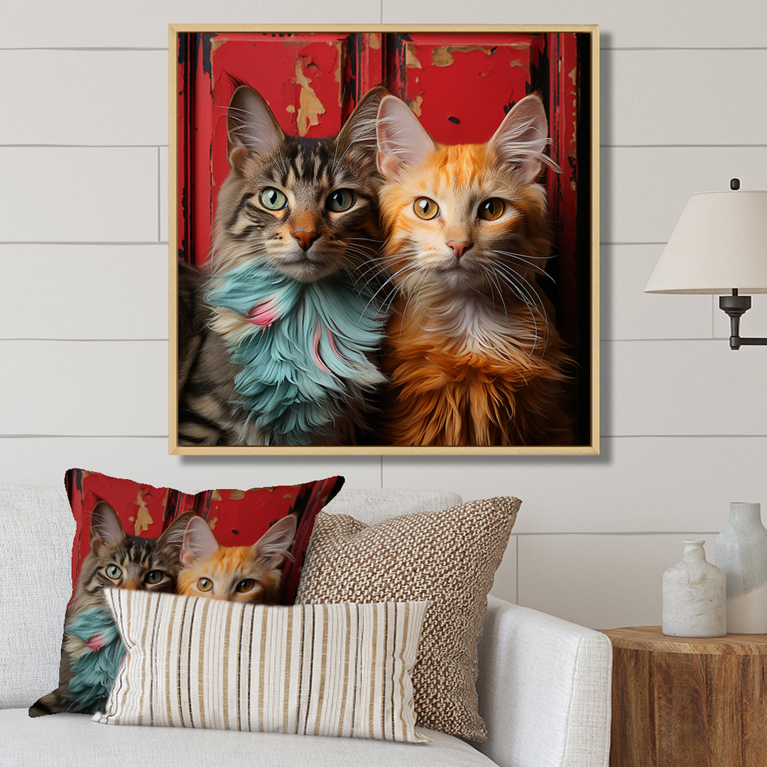 Pixie-bob Playmates Cats - Cat Canvas Wall Art