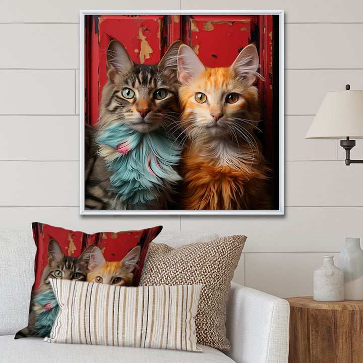 Pixie-bob Playmates Cats - Cat Canvas Wall Art