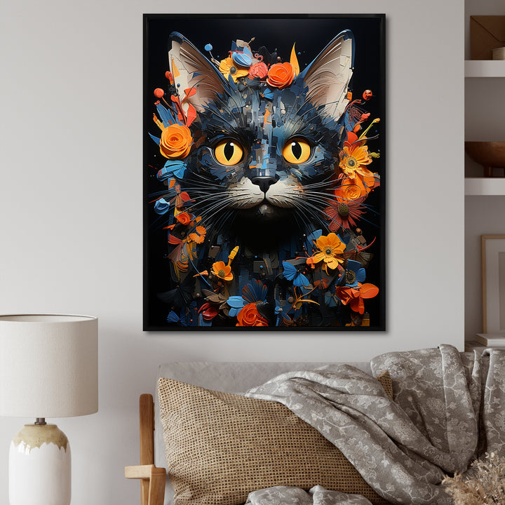 Pixie-bob Pondering Cat Collage - Cat Wall Decor