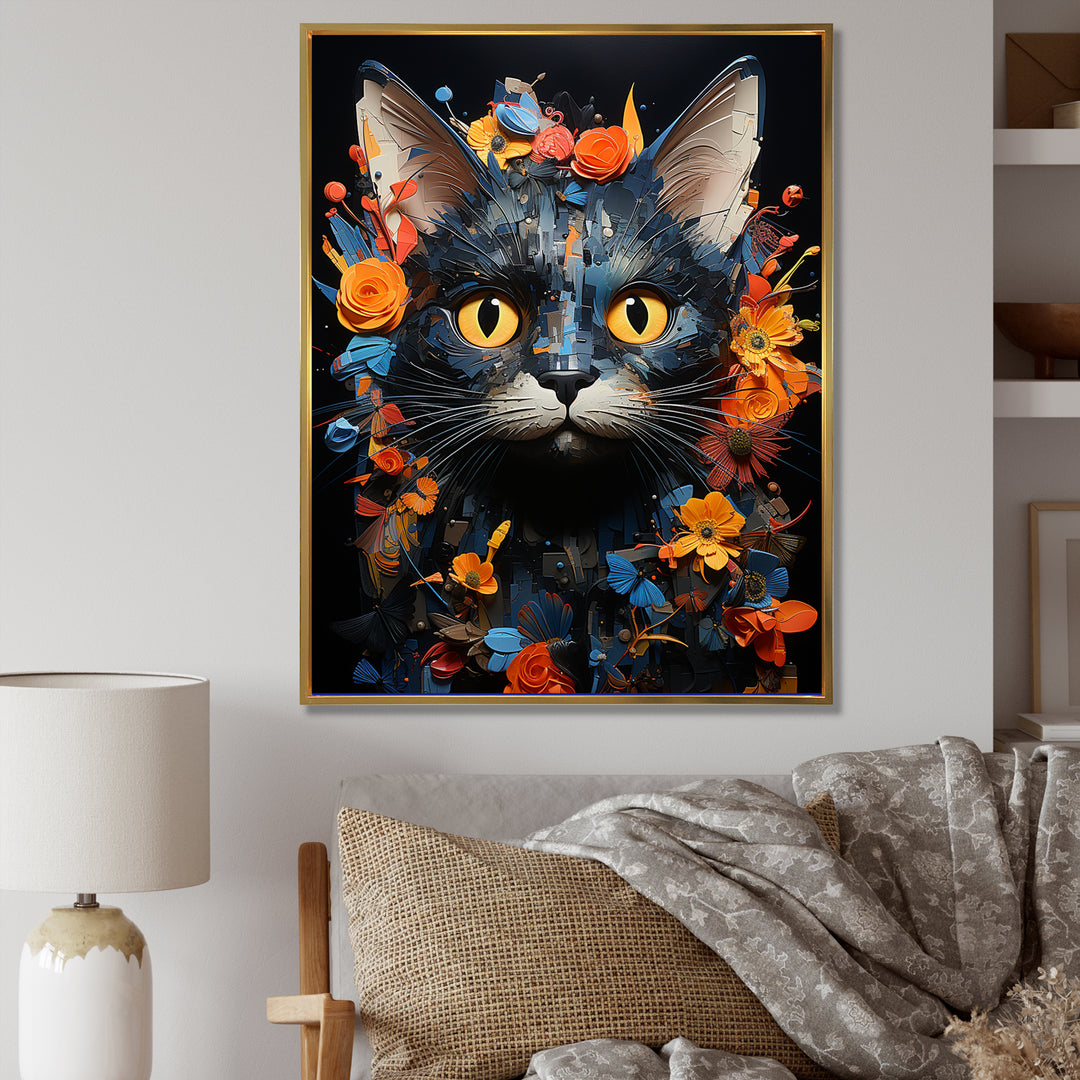 Pixie-bob Pondering Cat Collage - Cat Wall Decor