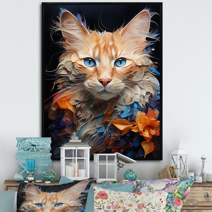 Ragamuffin Radiance Cat Collage - Brown Cat Wall Art