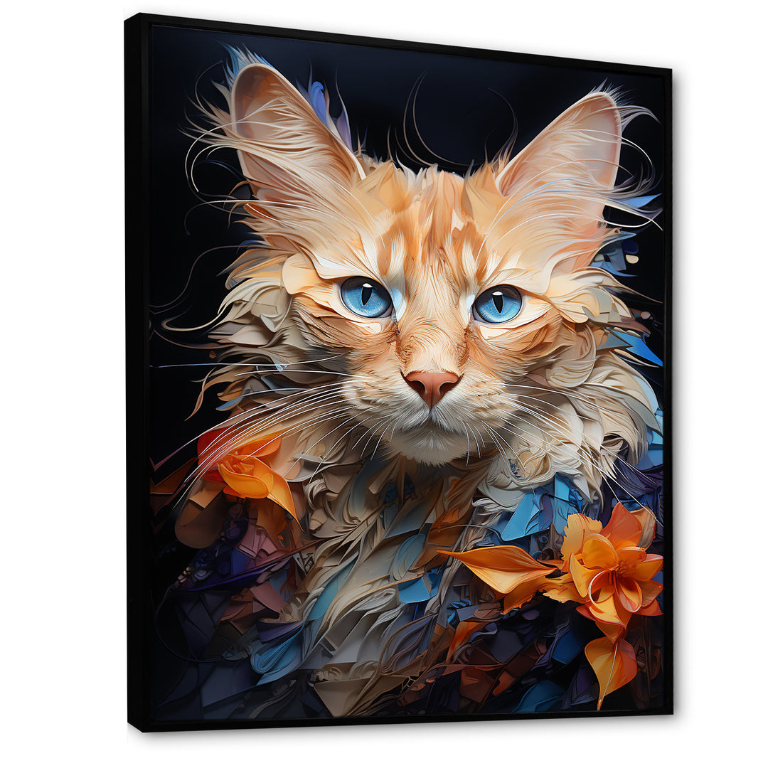 Ragamuffin Radiance Cat Collage - Brown Cat Wall Art
