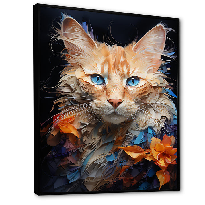 Ragamuffin Radiance Cat Collage - Brown Cat Wall Art