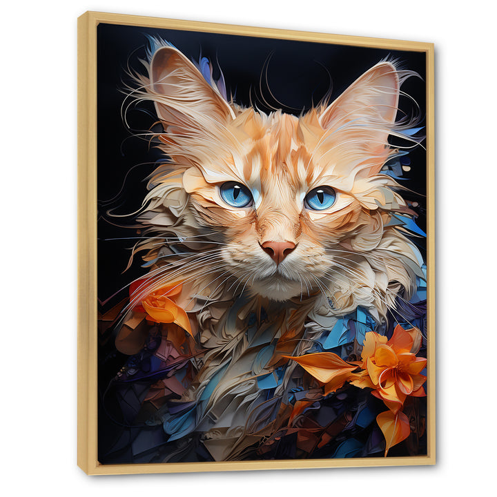 Ragamuffin Radiance Cat Collage - Brown Cat Wall Art