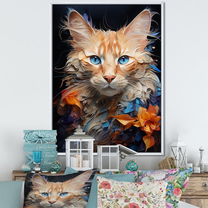 Ragamuffin Radiance Cat Collage - Brown Cat Wall Art
