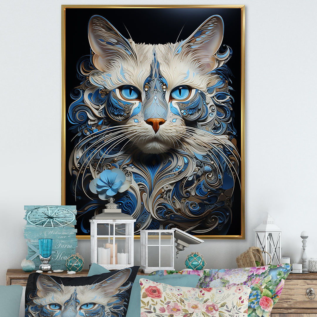 Siamese Serenade Cat - Cat Canvas Wall Art