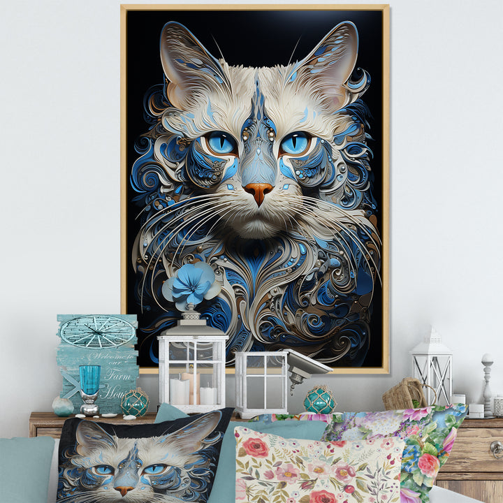 Siamese Serenade Cat - Cat Canvas Wall Art