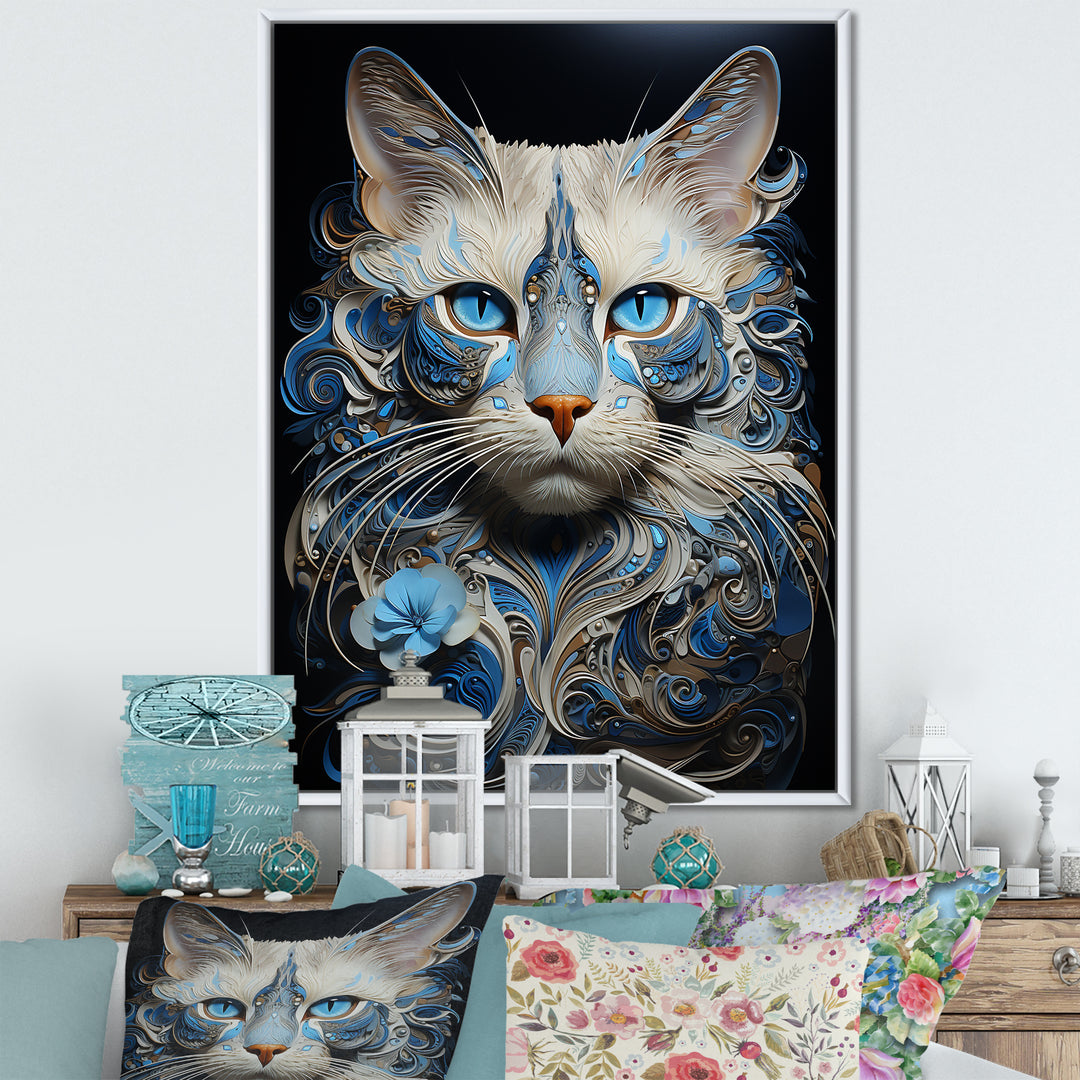 Siamese Serenade Cat - Cat Canvas Wall Art