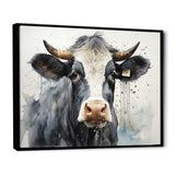 Handsome Black Adn White Cattle Portrait - Cattle Bedroom Wall Art