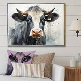 Handsome Black Adn White Cattle Portrait - Cattle Bedroom Wall Art