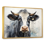 Handsome Black Adn White Cattle Portrait - Cattle Bedroom Wall Art