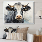 Handsome Black Adn White Cattle Portrait - Cattle Bedroom Wall Art