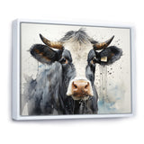 Handsome Black Adn White Cattle Portrait - Cattle Bedroom Wall Art