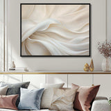 White Silk Fabric River - Fashion Canvas Wall Art