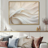 White Silk Fabric River - Fashion Canvas Wall Art