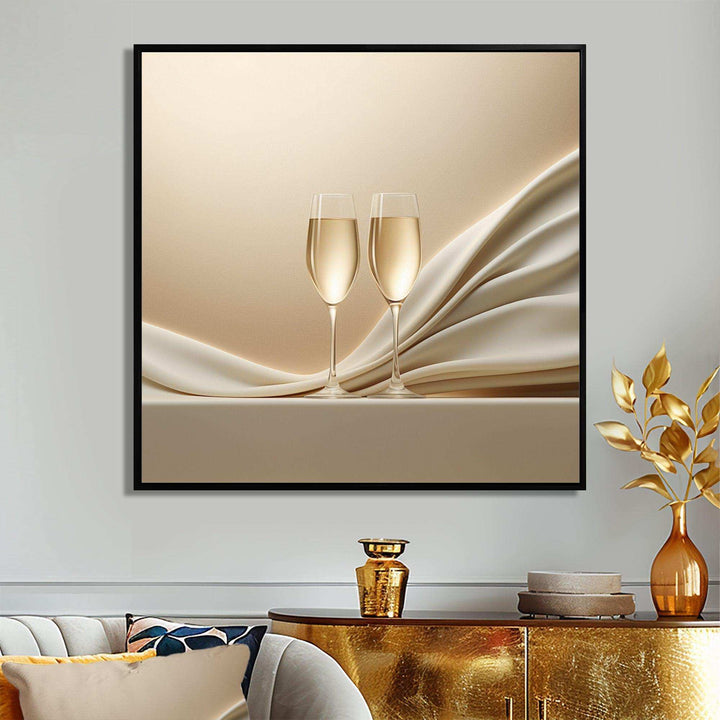 Champagne Toast Of Tranquility - Food &amp; Beverage Canvas Wall Art