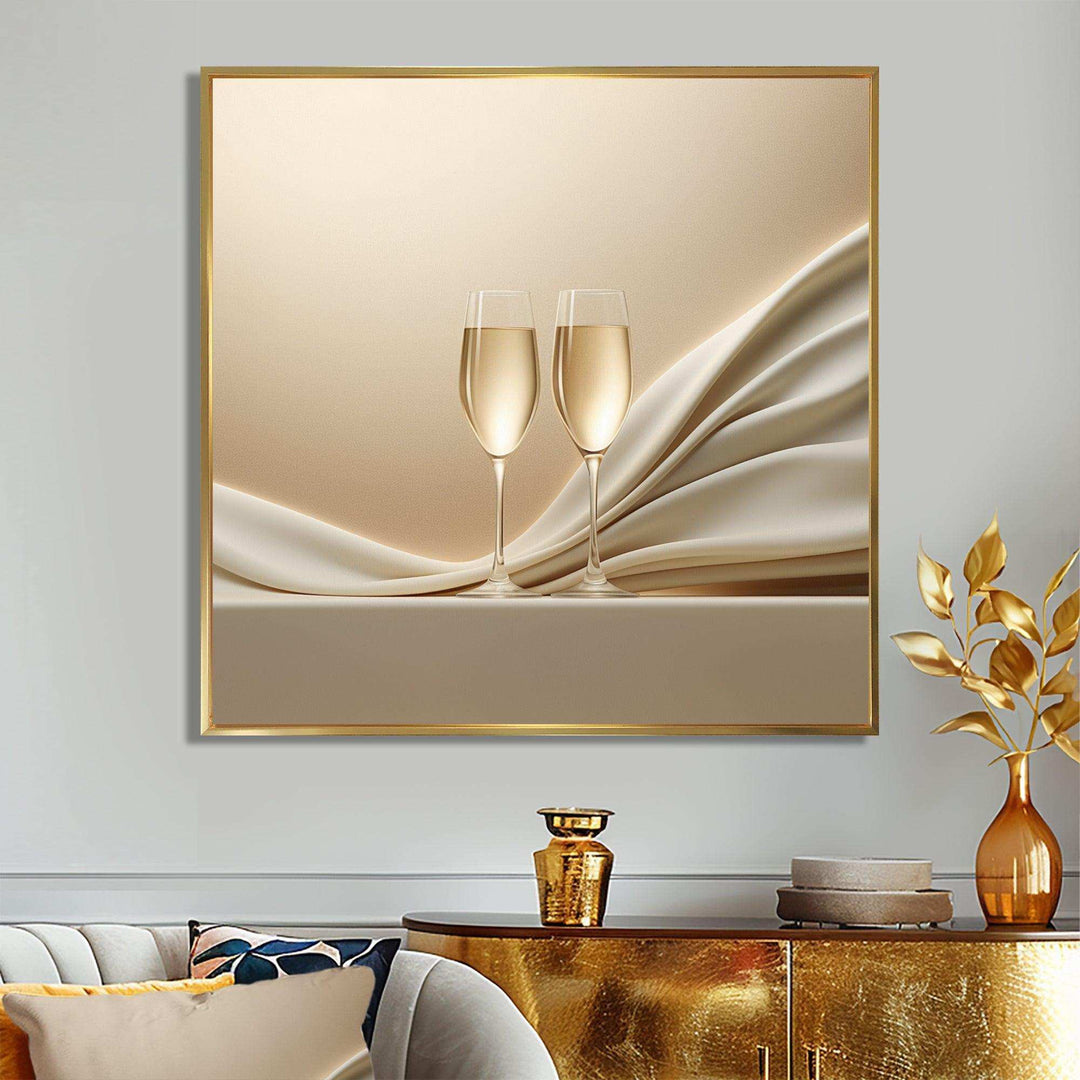 Champagne Toast Of Tranquility - Food &amp; Beverage Canvas Wall Art