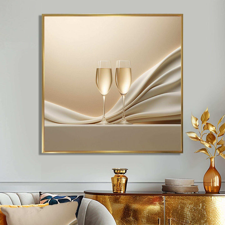 Champagne Toast Of Tranquility - Food &amp; Beverage Canvas Wall Art