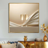 Champagne Toast Of Tranquility - Food & Beverage Canvas Wall Art