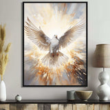 Christianity Dove Descent From Paradise - Spiritual Canvas Wall Art