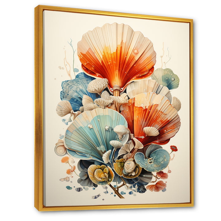 Geometric Forms Of Clam - Clam Canvas Wall Art