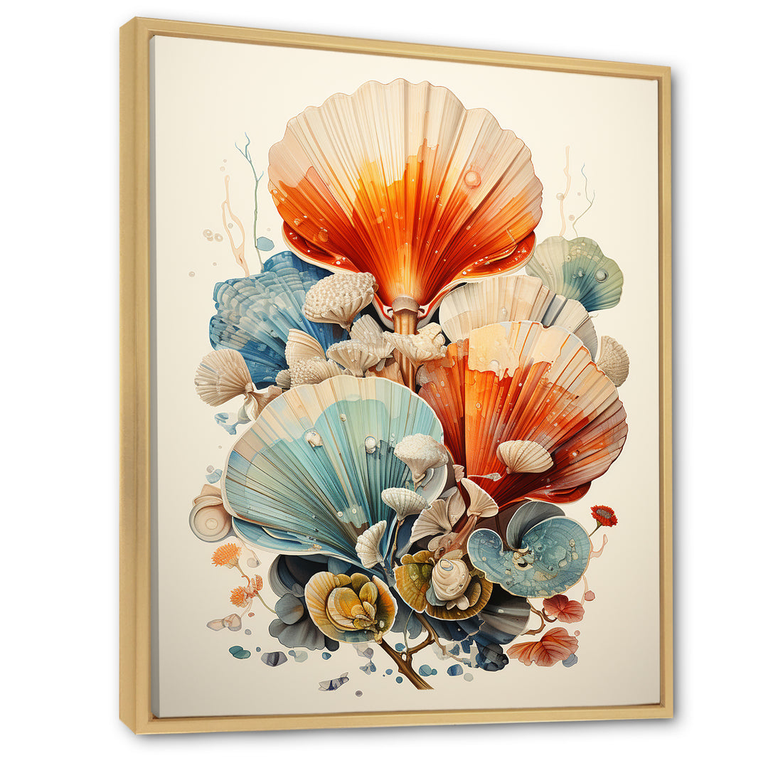 Geometric Forms Of Clam - Clam Canvas Wall Art