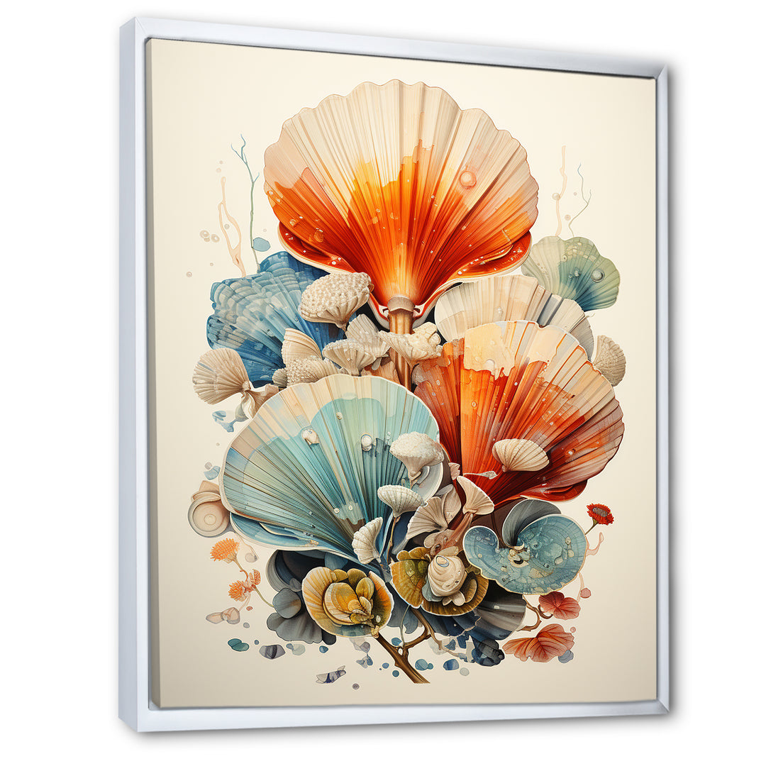 Geometric Forms Of Clam - Clam Canvas Wall Art