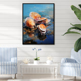 Bold Brushstrokes Of Clam On Beach - Clam Canvas Wall Art
