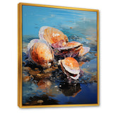Bold Brushstrokes Of Clam On Beach - Clam Canvas Wall Art